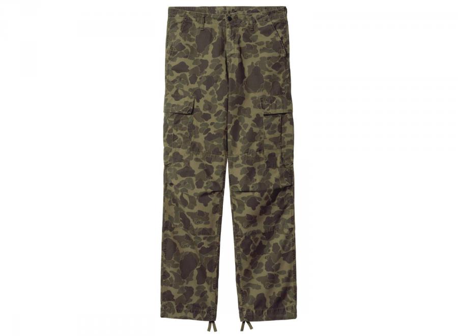 Carhartt Cargo Pant Camo Duck Green / Office Green Garment Dyed I034249 - Carhartt Wip