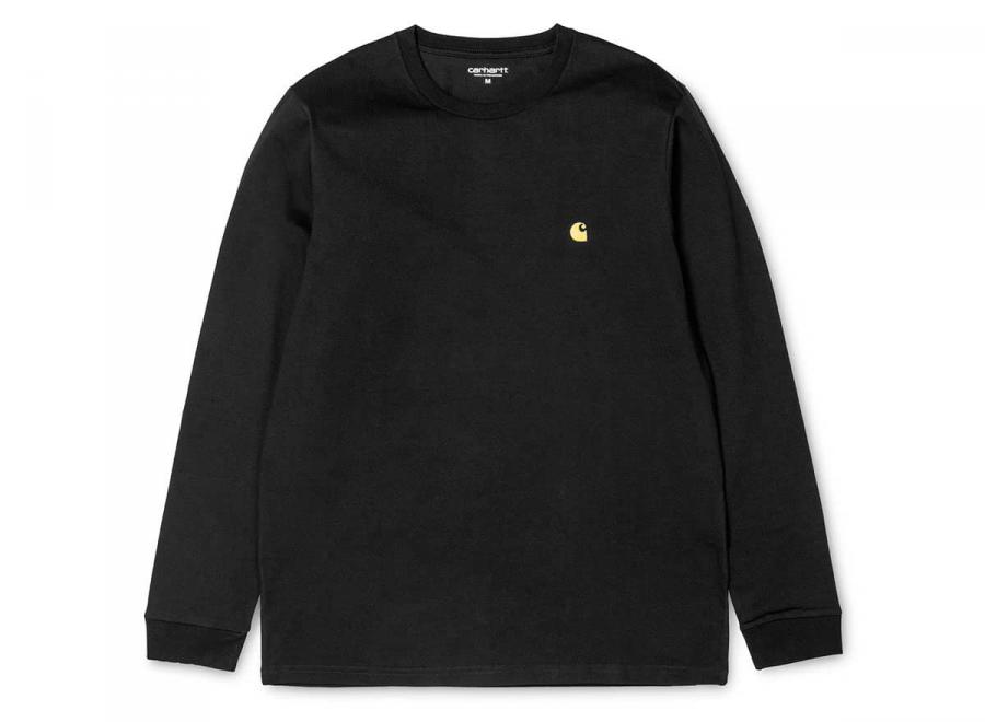 Carhartt Chase Tshirt LS Black / Gold I026392 - Carhartt Wip
