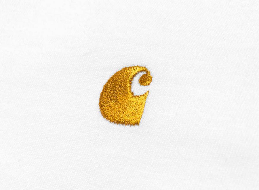 Carhartt Chase Tshirt LS White / Gold I026392 - Carhartt Wip
