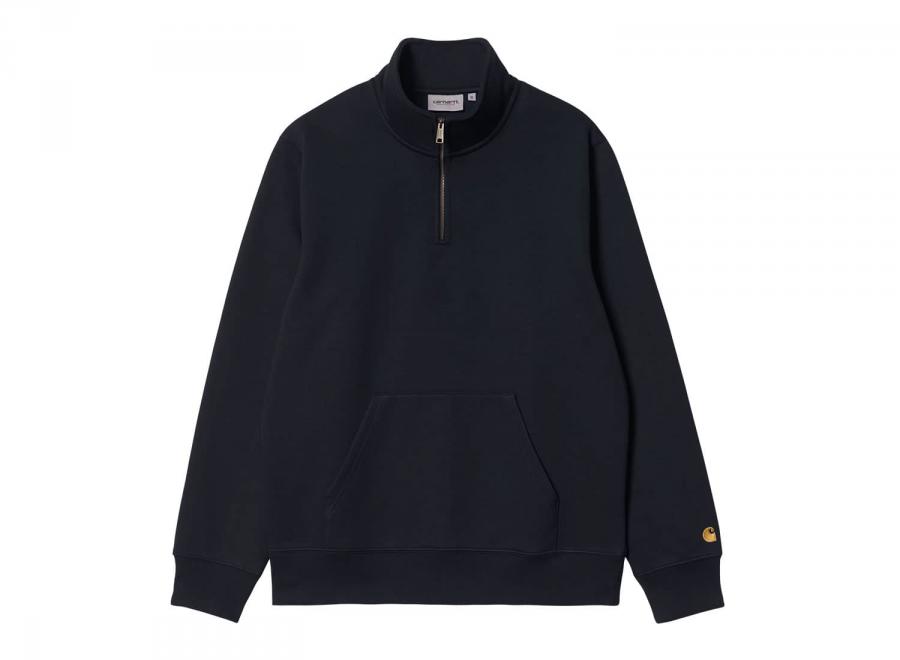 Carhartt Chase Neck Zip Sweat Dark Navy / Gold I033665 - Carhartt Wip