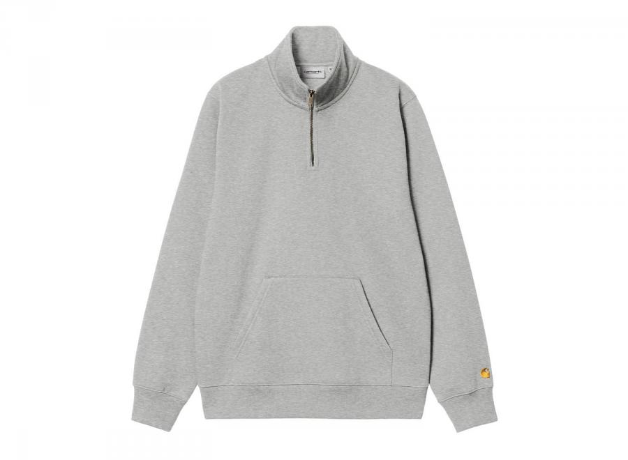 Carhartt Chase Neck Zip Sweat Grey Heather / Gold I033665 - Carhartt Wip