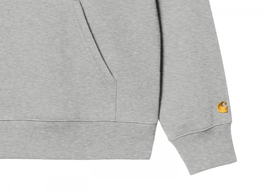 Carhartt Chase Neck Zip Sweat Grey Heather / Gold I033665 - Carhartt Wip