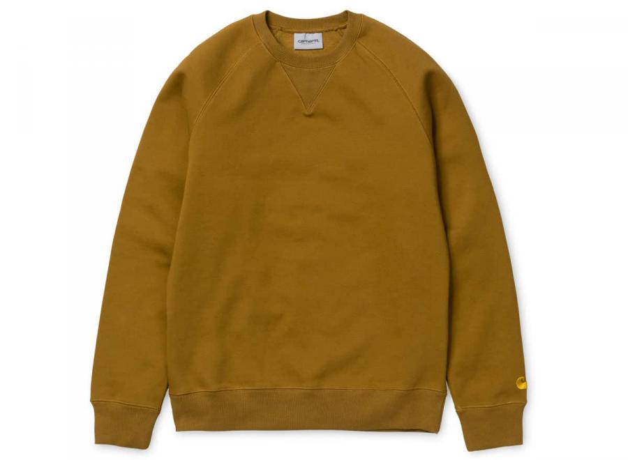 Carhartt Chase Sweatshirt Brown / Gold I026383 - Carhartt Wip