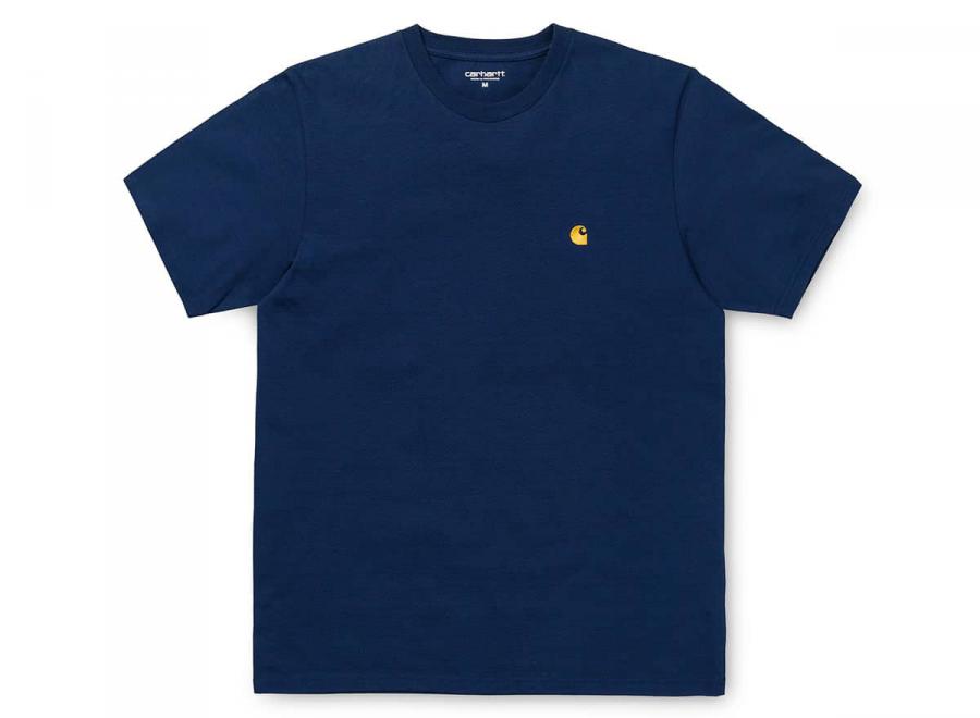 Carhartt Chase Tshirt Blue / Gold I021949 - Carhartt Wip