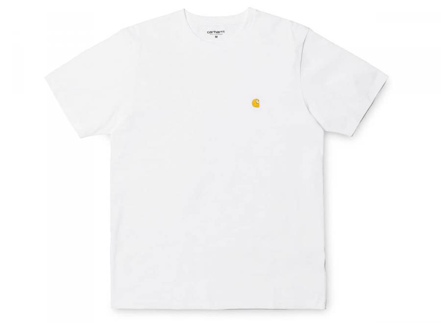 Carhartt Chase Tshirt White / Gold I026391 - Carhartt Wip