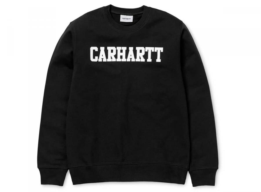 Carhartt College Sweatshirt Black / White I015171 - Carhartt Wip