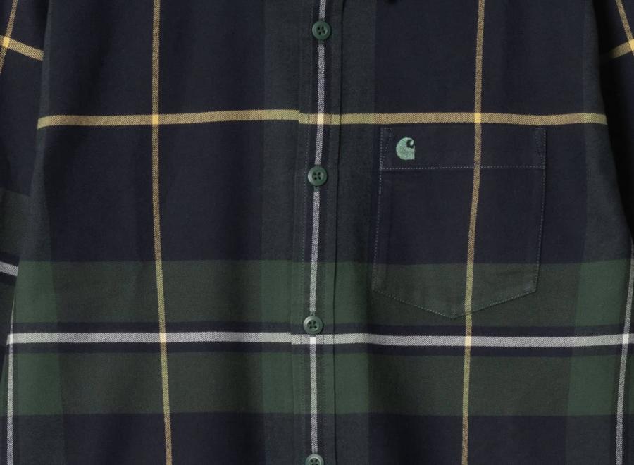 Carhartt Garnett Shirt Check Sycamore Tree I033819 - Carhartt Wip