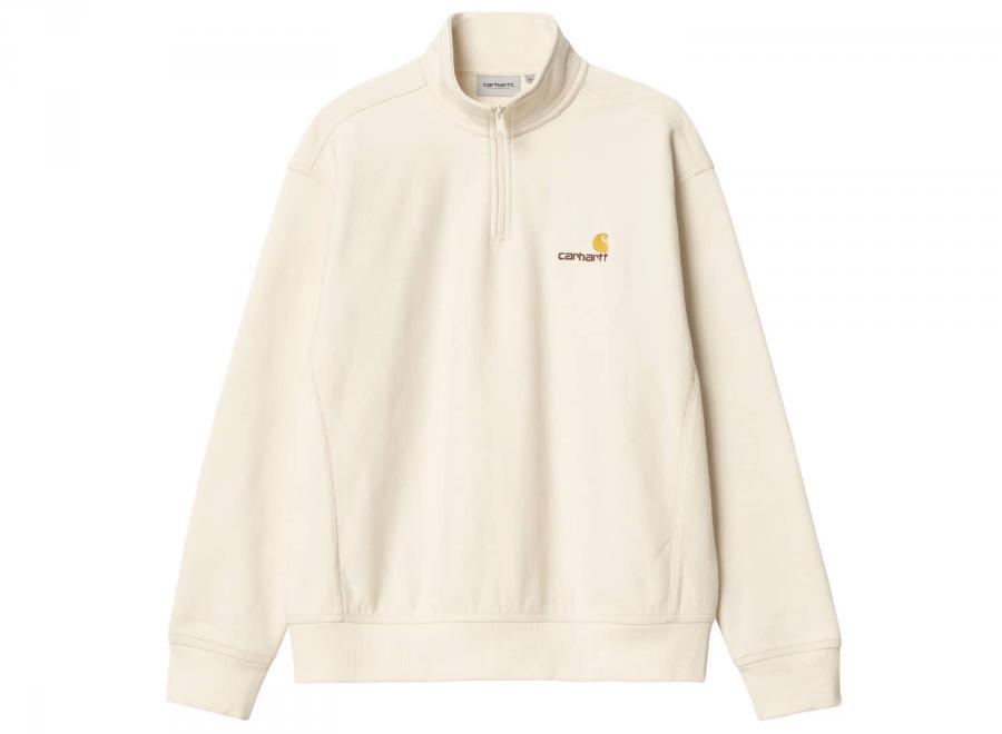 Carhartt Half Zip American Script Sweatshirt Natural I027014 - Carhartt Wip