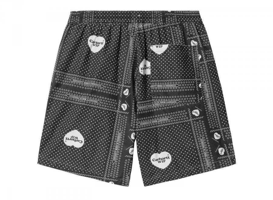 Carhartt Heart Bandana Short Aop Black I033076 - Carhartt Wip