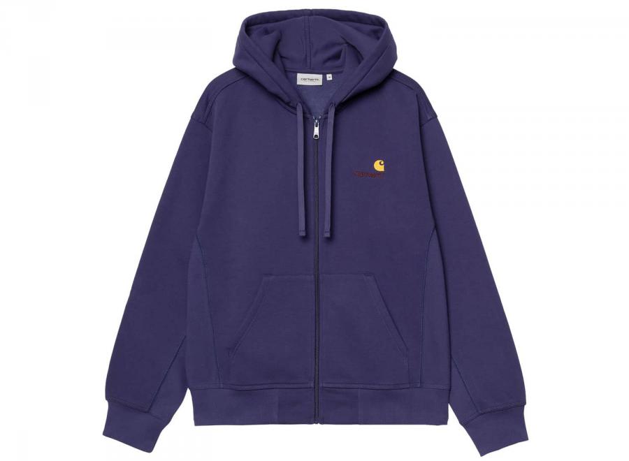 Carhartt Hooded American Script Jacket Aura I033063 - Carhartt Wip