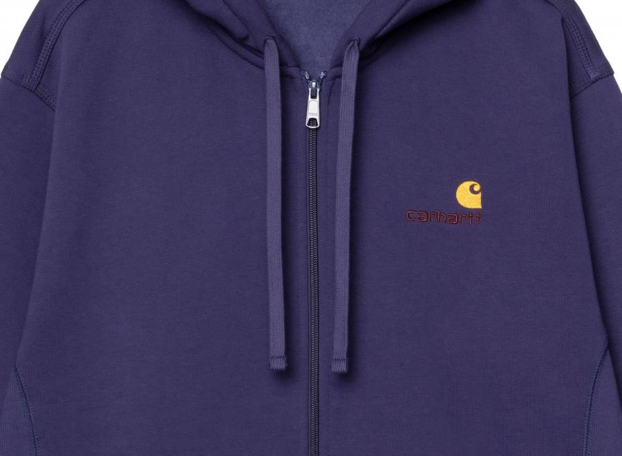 Carhartt Hooded American Script Jacket Aura I033063 - Carhartt Wip