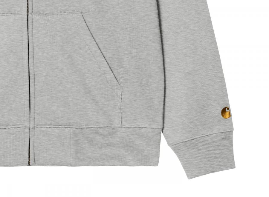 Carhartt Hooded Chase Jacket Grey Heather / Gold I033664 - Carhartt Wip