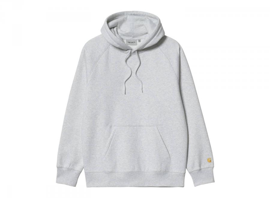Carhartt Hooded Chase Sweat Ash Heather / Gold I033661 - Carhartt Wip