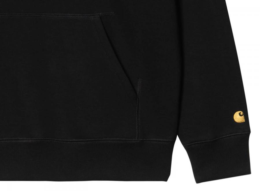 Carhartt Hooded Chase Sweat Black / Gold I033661 - Carhartt Wip