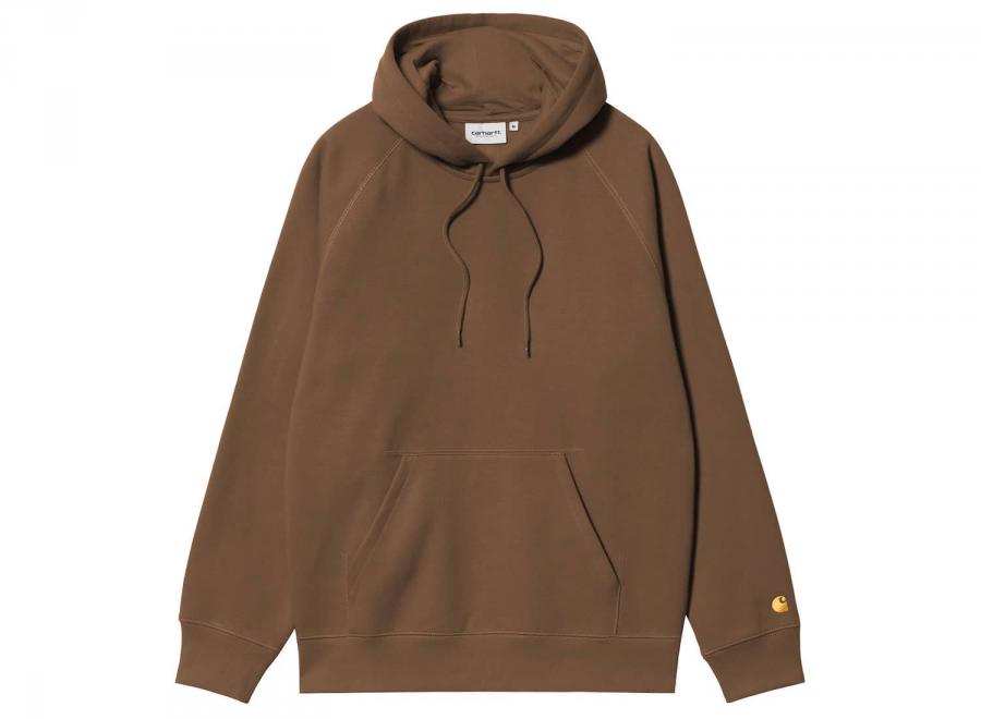 Carhartt Hooded Chase Sweat Chocolate / Gold I033661 - Carhartt Wip