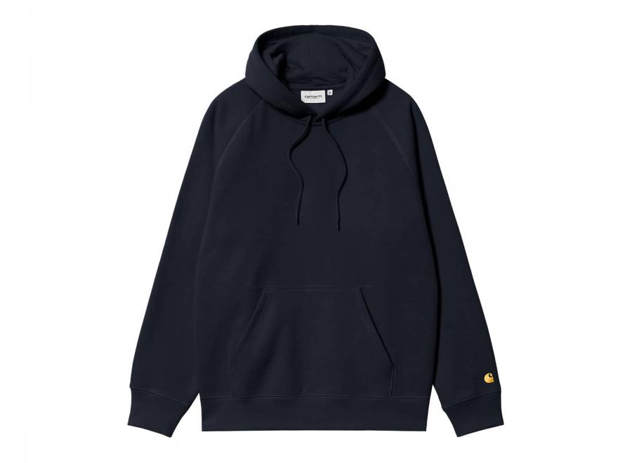 Carhartt Hooded Chase Sweat Dark Navy / Gold I033661 - Carhartt Wip
