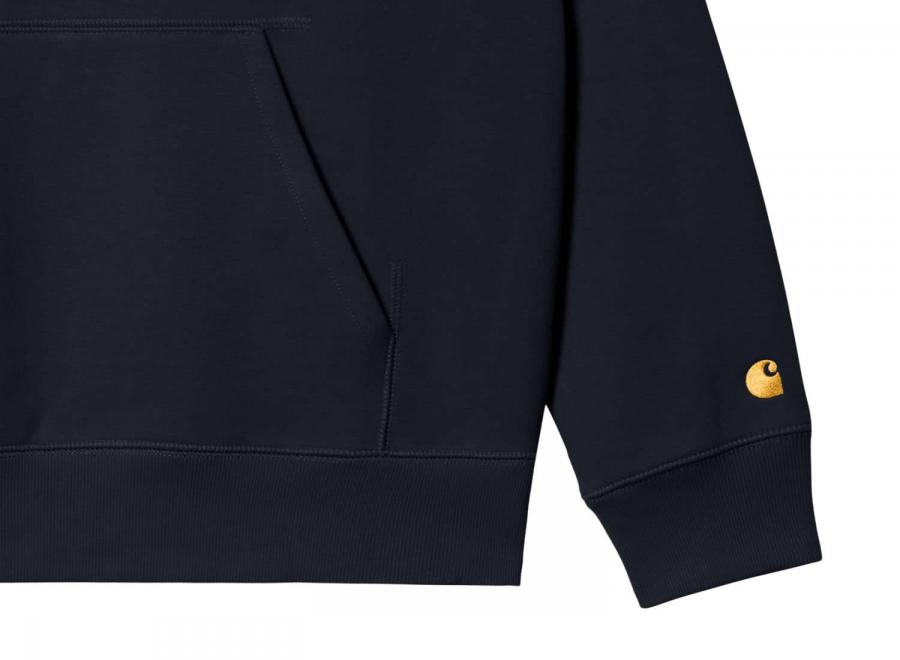 Carhartt Hooded Chase Sweat Dark Navy / Gold I033661 - Carhartt Wip