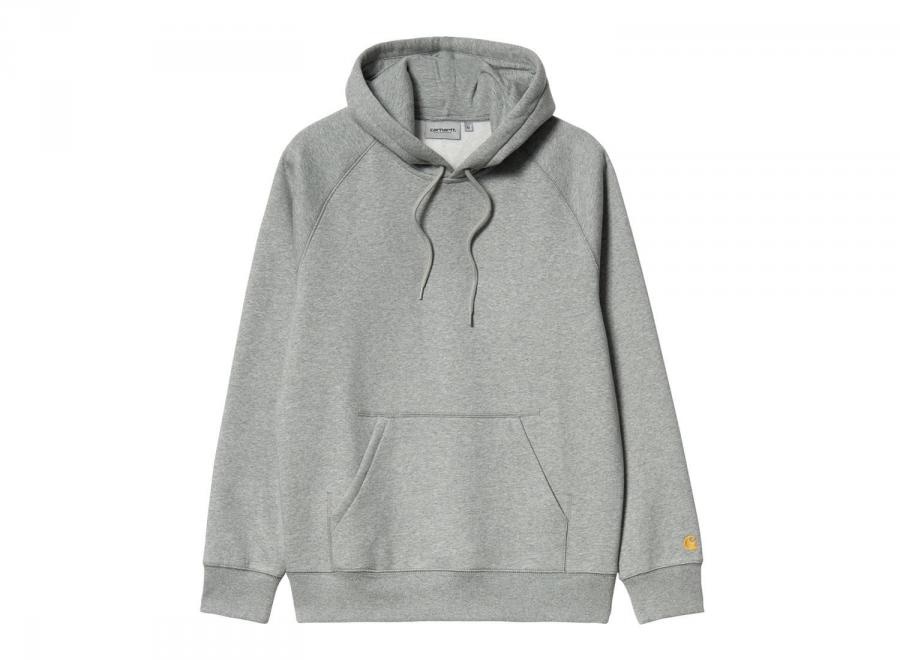 Carhartt Hooded Chase Sweat Grey Heather / Gold I033661 - Carhartt Wip