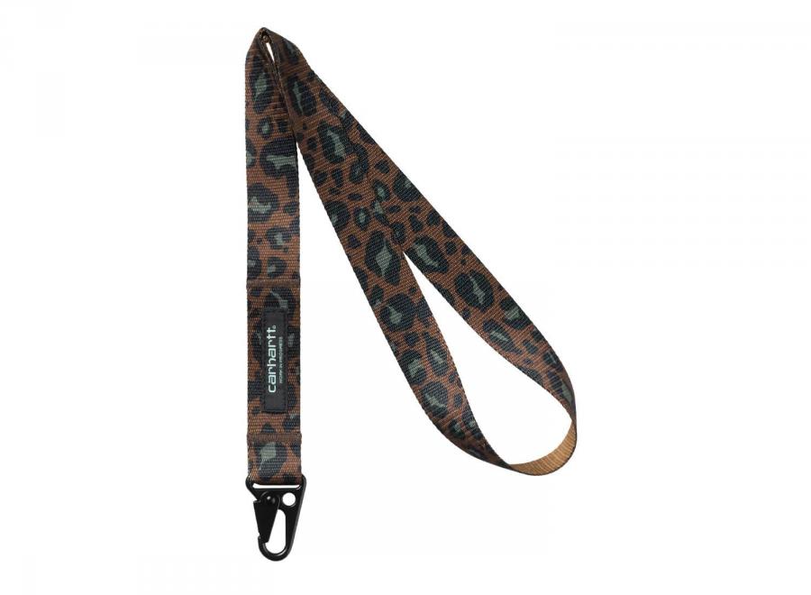 Carhartt Jude Keychain Camo Leopard Jacquard Tamarind I033813 - Carhartt Wip