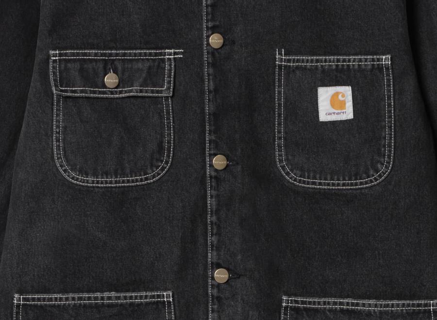 Carhartt OG Chore Coat Black Stone Washed I031896 - Carhartt Wip