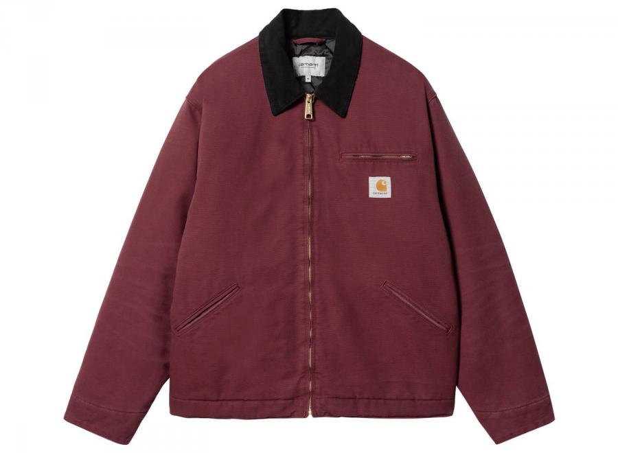 Carhartt OG Detroit Jacket Winter Malbec / Black Aged Canvas I027358 - Carhartt Wip