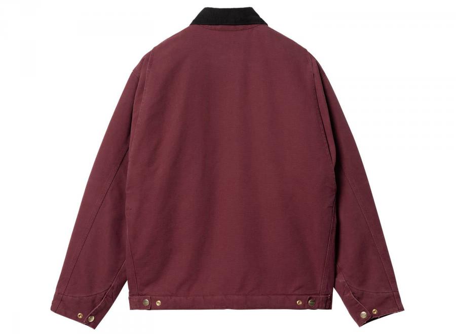 Carhartt OG Detroit Jacket Winter Malbec / Black Aged Canvas I027358 - Carhartt Wip