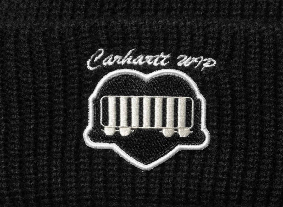 Carhartt OG Heart Train Beanie Black I033869 - Carhartt Wip