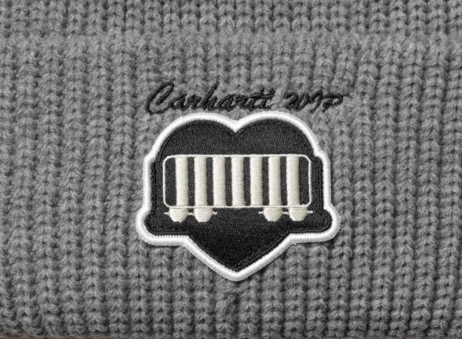 Carhartt OG Heart Train Beanie Grey I033869 - Carhartt Wip