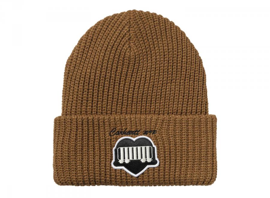 Carhartt OG Heart Train Beanie Hamilton Brown I033869 - Carhartt Wip