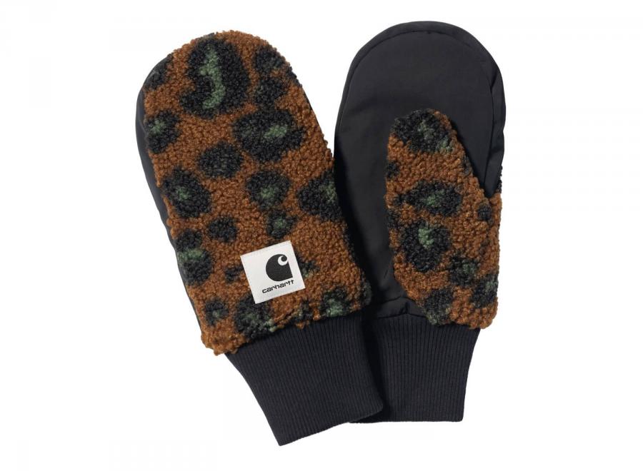 Carhartt Orla Mitten Camo Leopard Jacquard Tamarind / Black I033850 - Carhartt Wip