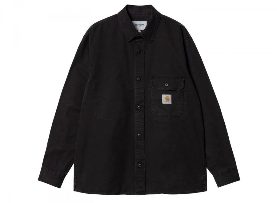 Carhartt Reno Shirt Jac Black Garment Dyed I031447 - Carhartt Wip