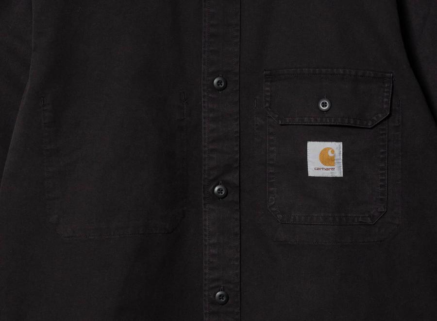 Carhartt Reno Shirt Jac Black Garment Dyed I031447 - Carhartt Wip