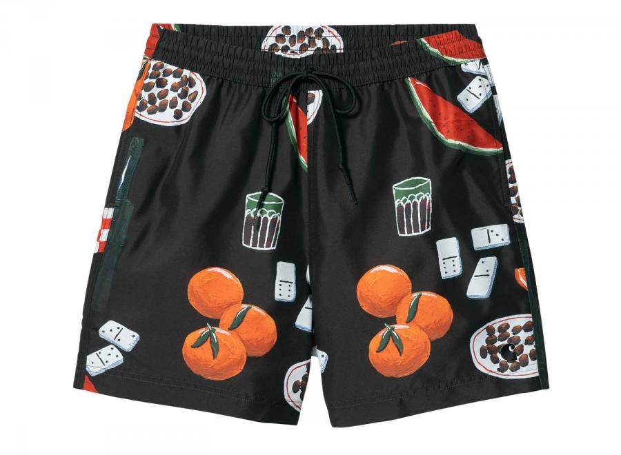 Carhartt Slater Swim Trunks Isis Maria Dinner Aop Black I031536 - Carhartt Wip