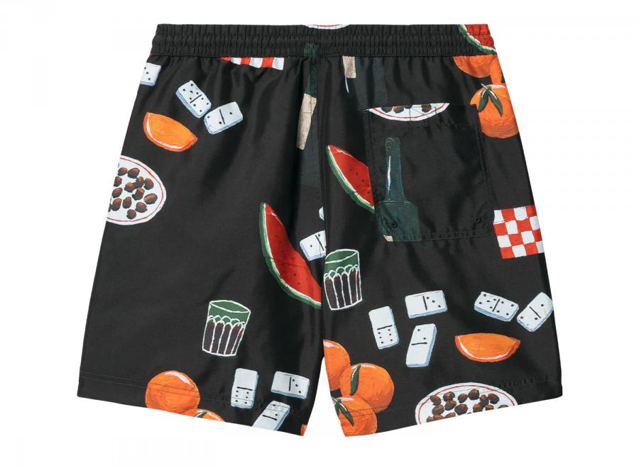 Carhartt Slater Swim Trunks Isis Maria Dinner Aop Black I031536 - Carhartt Wip