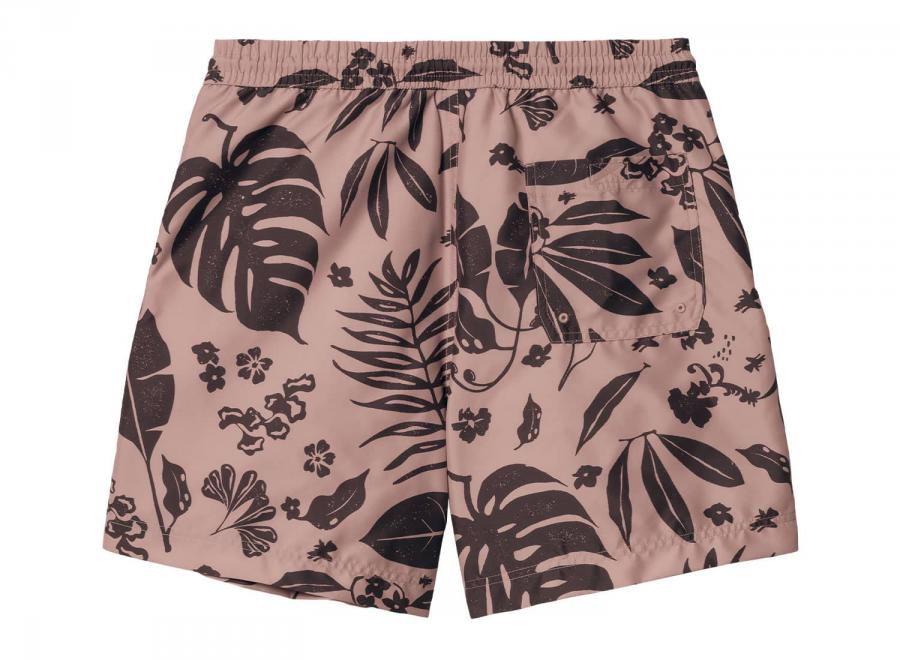 Carhartt Slater Swim Trunks Woodblock Aop Glassy Pink I031536 - Carhartt Wip