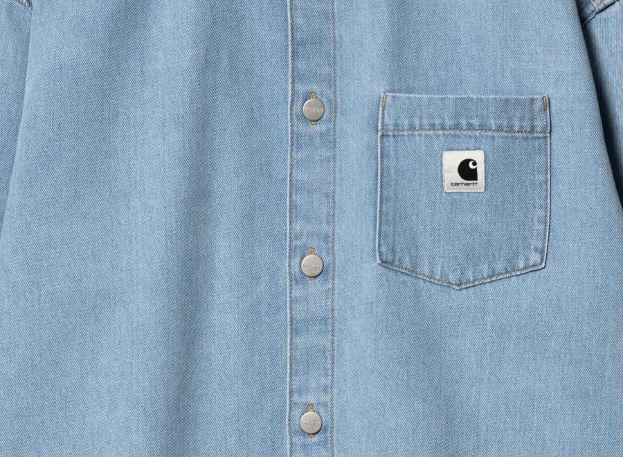 Carhartt Women Alta Shirt Jac Blue Stone Bleached I033344 - Carhartt Wip