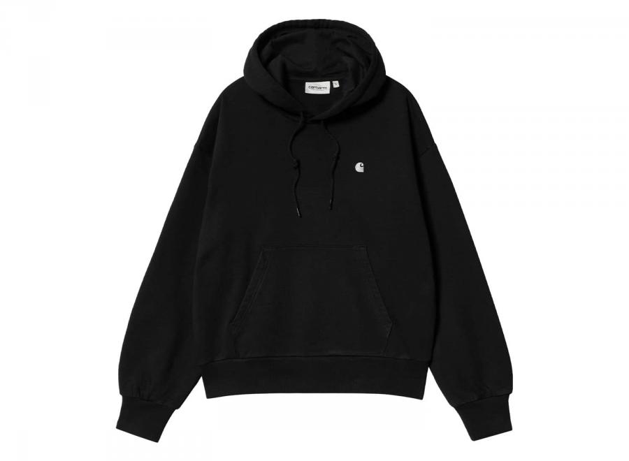 Carhartt W Hooded Casey Sweatshirt Black / Silver I032644 - Carhartt Wip