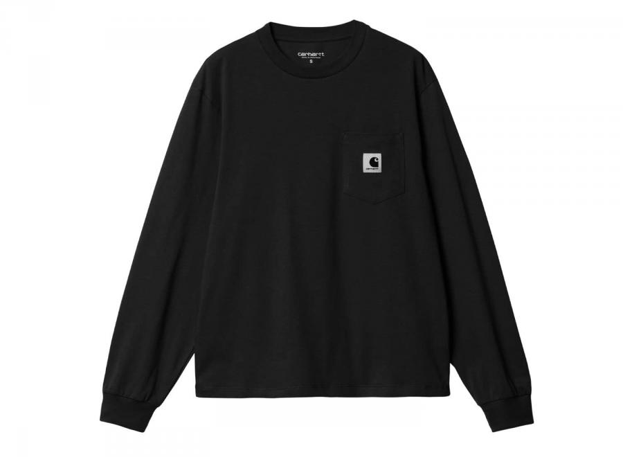 Carhartt Women LS Pocket Tshirt Black I032216 - Carhartt Wip