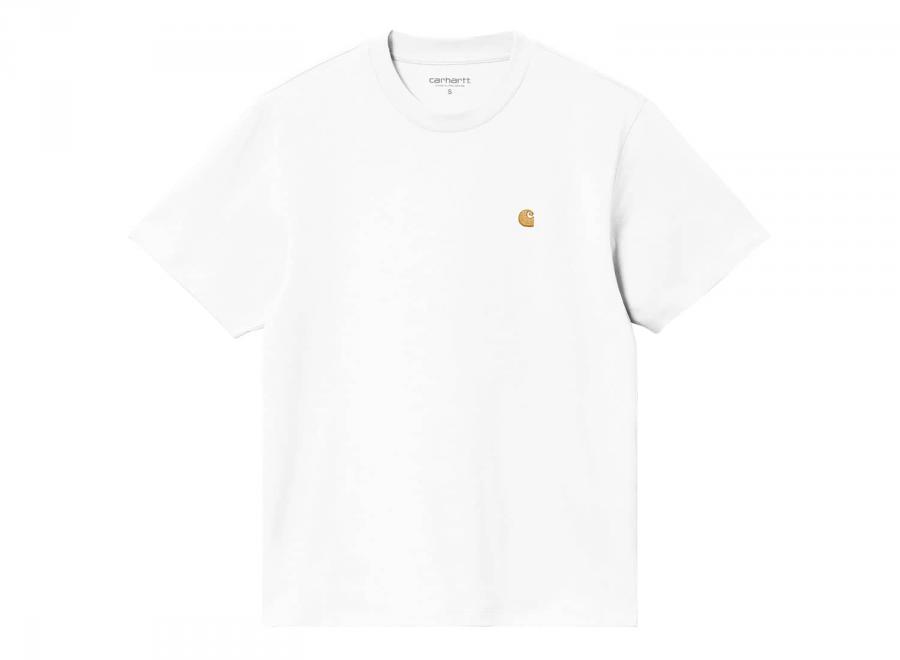 Carhartt Women Chase Tshirt White / Gold I033045 - Carhartt Wip