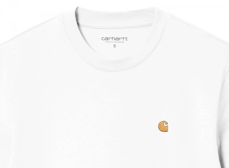 Carhartt Women Chase Tshirt White / Gold I033045 - Carhartt Wip