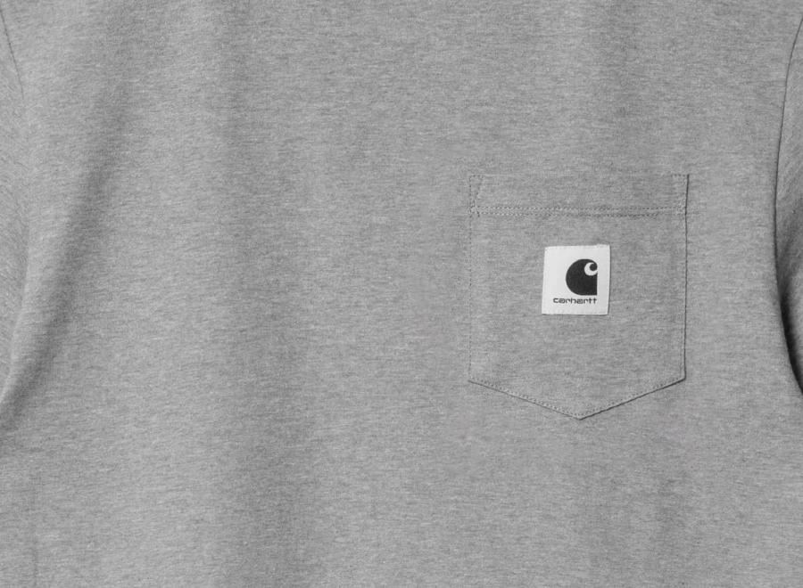 Carhartt W Pocket Tshirt Grey Heather I032215 - Carhartt Wip
