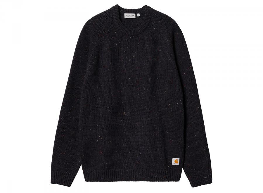 Carhartt WIP Anglistic Sweater Speckled Dark Navy I010977.1T4.XX.03 - Carhartt Wip