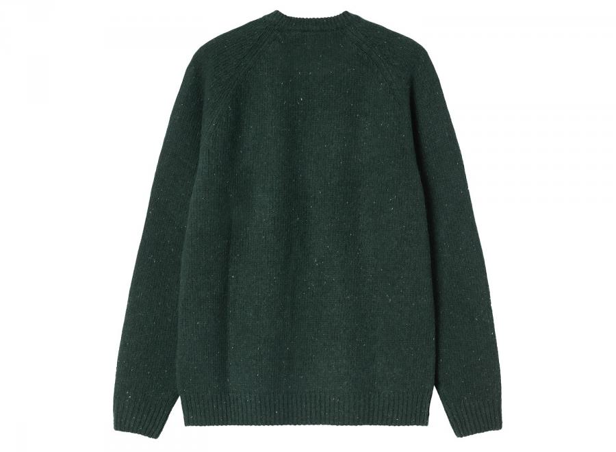 Carhartt WIP Anglistic Sweater Speckled Dark Scarab I010977.3YO.XX.03 - Carhartt Wip