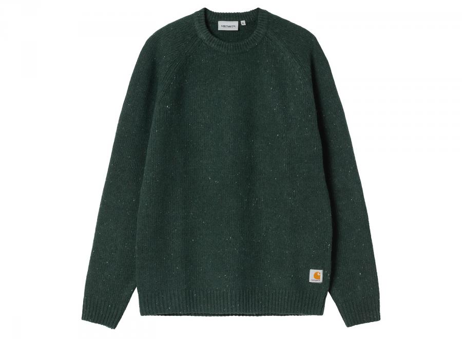 Carhartt WIP Anglistic Sweater Speckled Dark Scarab I010977.3YO.XX.03 - Carhartt Wip