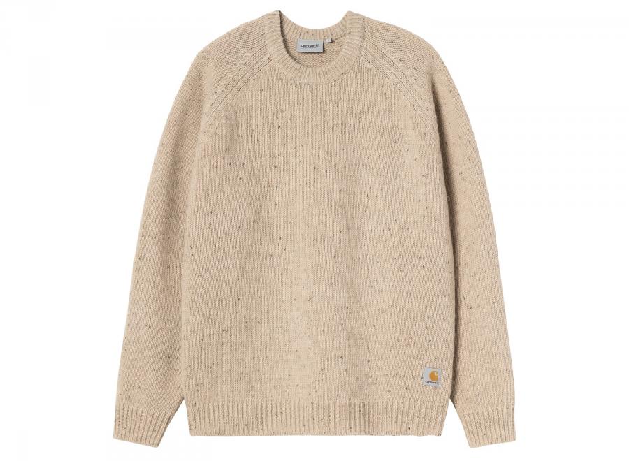 Carhartt WIP Anglistic Sweater Speckled Fleur De Sel I010977.3AU.XX.03 - Carhartt Wip