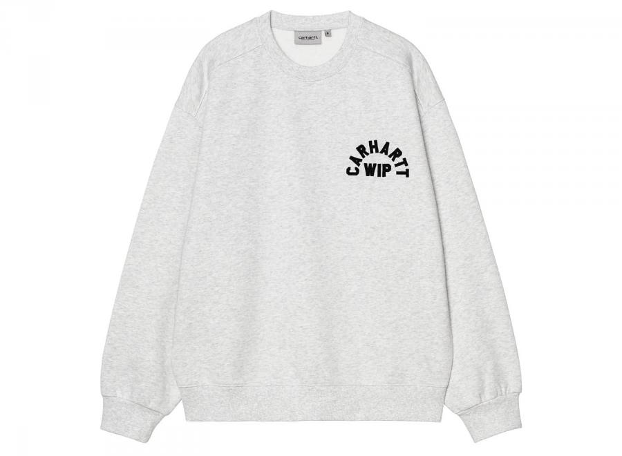 Carhartt WIP Arch Script Sweat Ash Heather / Dark Navy Stone I037266.11T.06.03 - Carhartt Wip