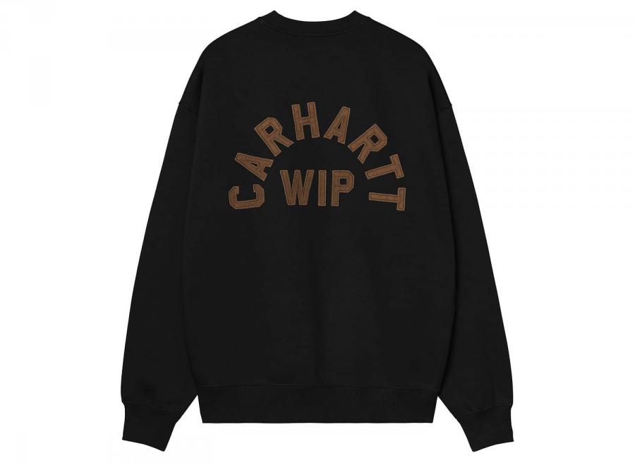 Carhartt WIP Arch Script Sweat Black / Hamilton Brown Stone I037266.3R0.06.03 - Carhartt Wip