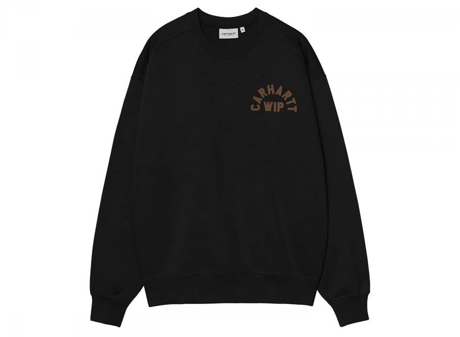 Carhartt WIP Arch Script Sweat Black / Hamilton Brown Stone I037266.3R0.06.03 - Carhartt Wip
