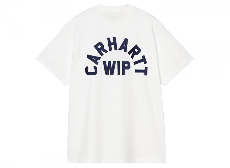Carhartt WIP Arch Script Tshirt White / Dark Navy I037255.12H.XX.03 - Carhartt Wip