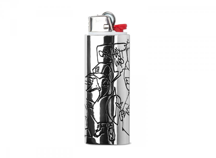 Carhartt WIP Blinkerfluid BIC Metal Lighter Case Silver I037381.95.XX.06 - Carhartt Wip